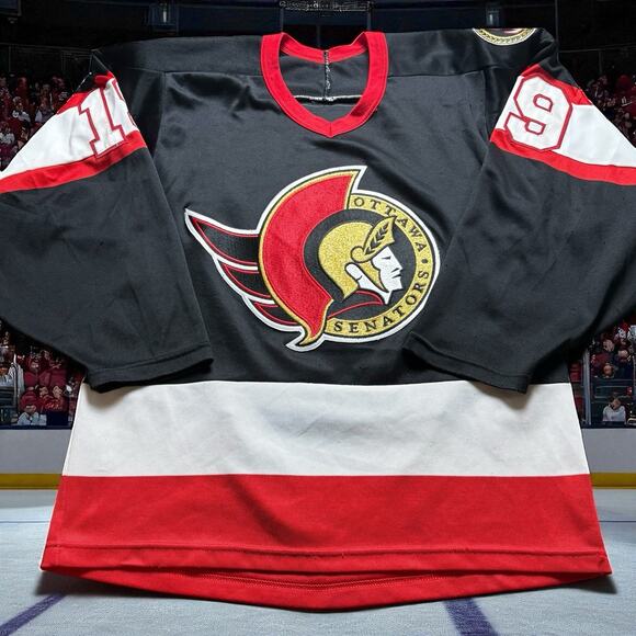 Vintage 90’s Ottawa Senators Alexei Yasmin CCM NHL Hockey Jersey Small Cut Tag - Picture 1 of 12